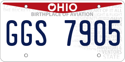 OH license plate GGS7905
