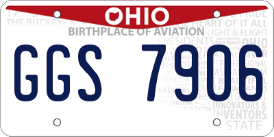 OH license plate GGS7906