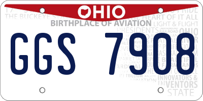 OH license plate GGS7908