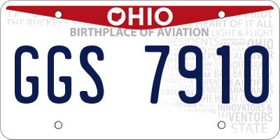 OH license plate GGS7910