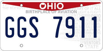 OH license plate GGS7911