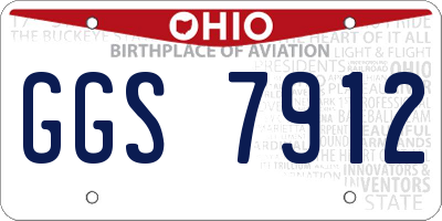 OH license plate GGS7912