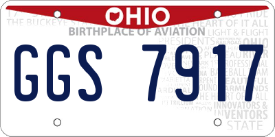OH license plate GGS7917
