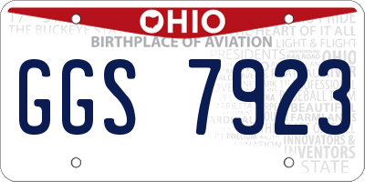 OH license plate GGS7923