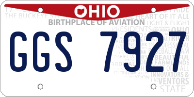 OH license plate GGS7927