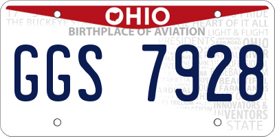 OH license plate GGS7928
