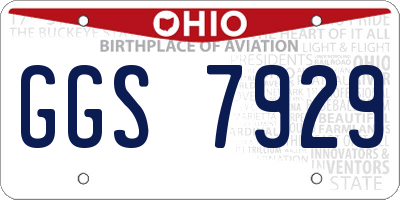 OH license plate GGS7929