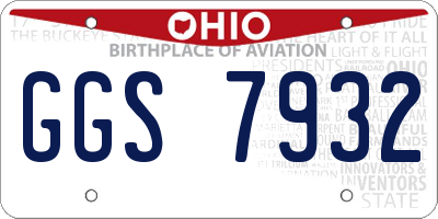 OH license plate GGS7932
