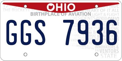 OH license plate GGS7936