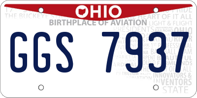 OH license plate GGS7937