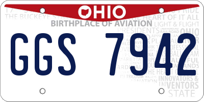 OH license plate GGS7942