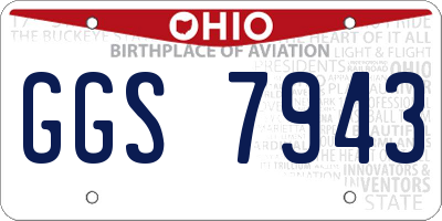 OH license plate GGS7943