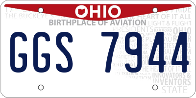 OH license plate GGS7944