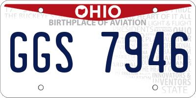 OH license plate GGS7946