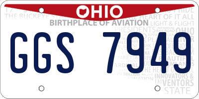 OH license plate GGS7949