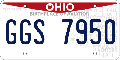 OH license plate GGS7950