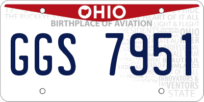 OH license plate GGS7951