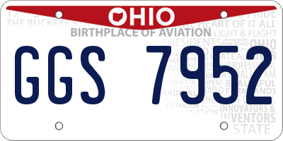 OH license plate GGS7952