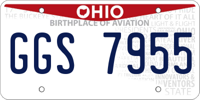 OH license plate GGS7955