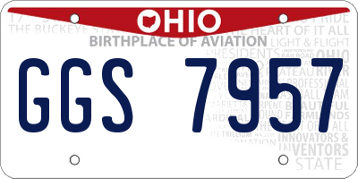 OH license plate GGS7957