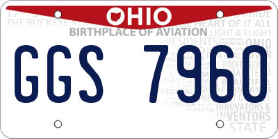 OH license plate GGS7960