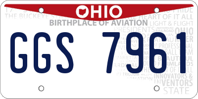OH license plate GGS7961