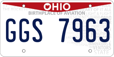 OH license plate GGS7963