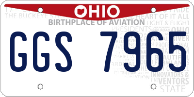 OH license plate GGS7965