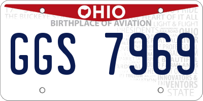 OH license plate GGS7969