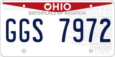 OH license plate GGS7972