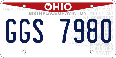 OH license plate GGS7980