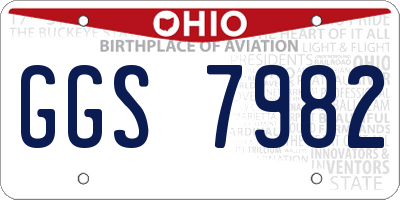 OH license plate GGS7982