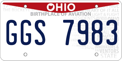 OH license plate GGS7983