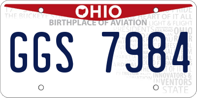 OH license plate GGS7984