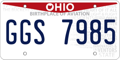 OH license plate GGS7985