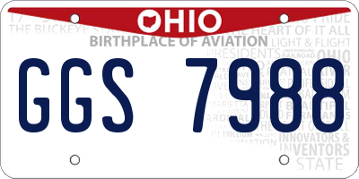 OH license plate GGS7988