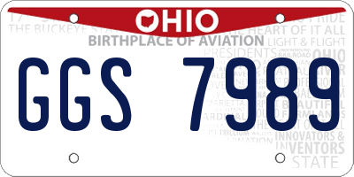 OH license plate GGS7989