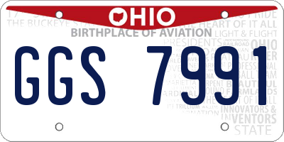 OH license plate GGS7991