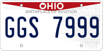 OH license plate GGS7999