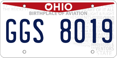 OH license plate GGS8019