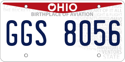 OH license plate GGS8056
