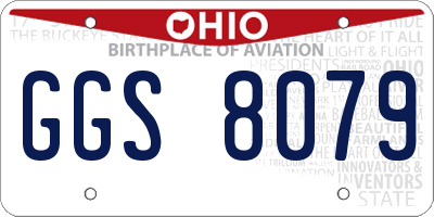 OH license plate GGS8079
