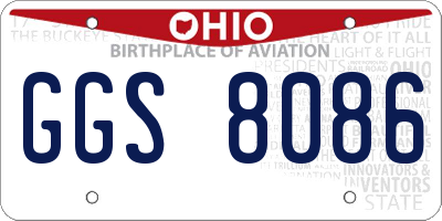 OH license plate GGS8086