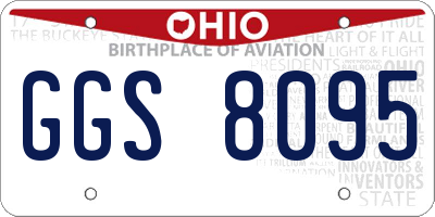 OH license plate GGS8095