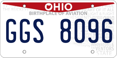 OH license plate GGS8096