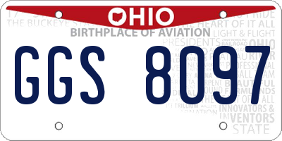 OH license plate GGS8097