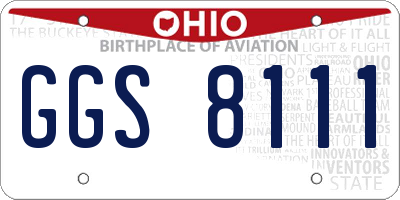 OH license plate GGS8111