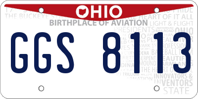 OH license plate GGS8113
