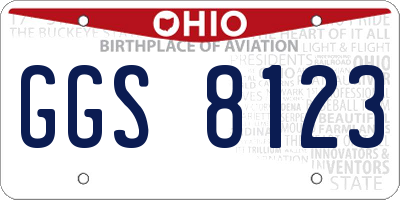 OH license plate GGS8123