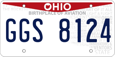 OH license plate GGS8124